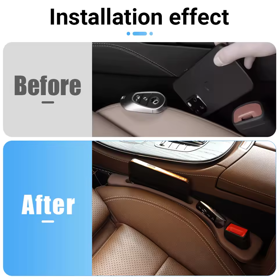 Car Seat Gap Filler Leak Proof Strip Organizer